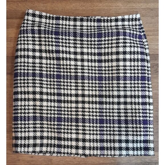 Talbots Wool Blend Plaid Academia School Skirt Size 14 - Picture 1 of 5